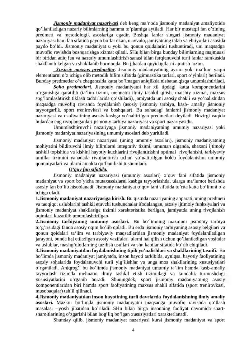 Jismoniy tarbiya nazariyasi va metodikasi 4
