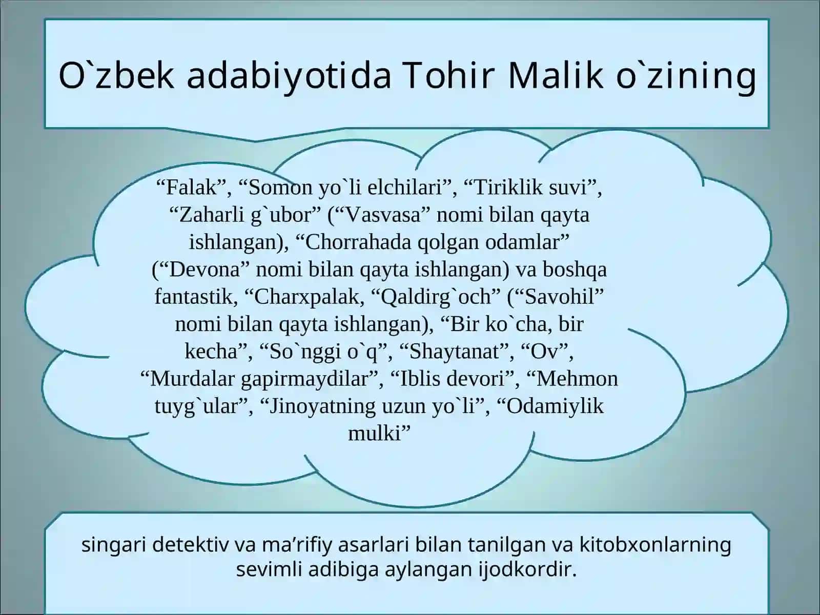 Tohir Malik hayoti va ijodi 4
