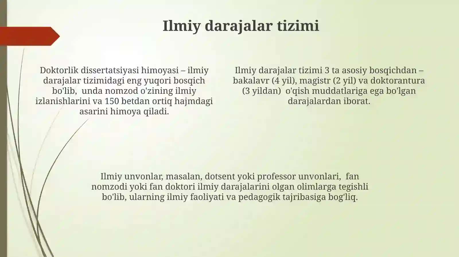 Ilmiy daraja va ilmiy unvonlar 4