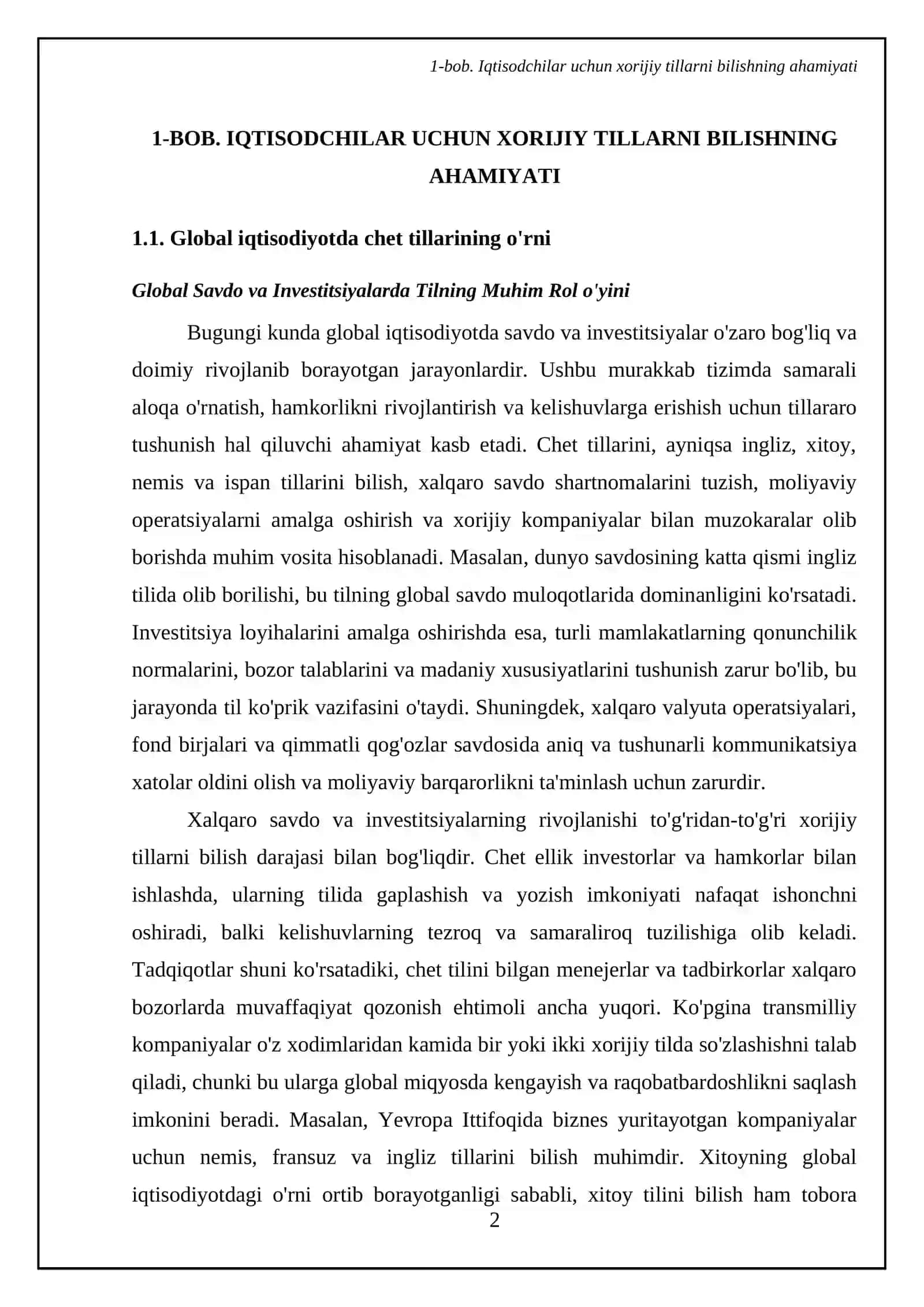 Iqtisodchining xorijiy tillarni bilish kompetentsiyasi va martaba osishi 4