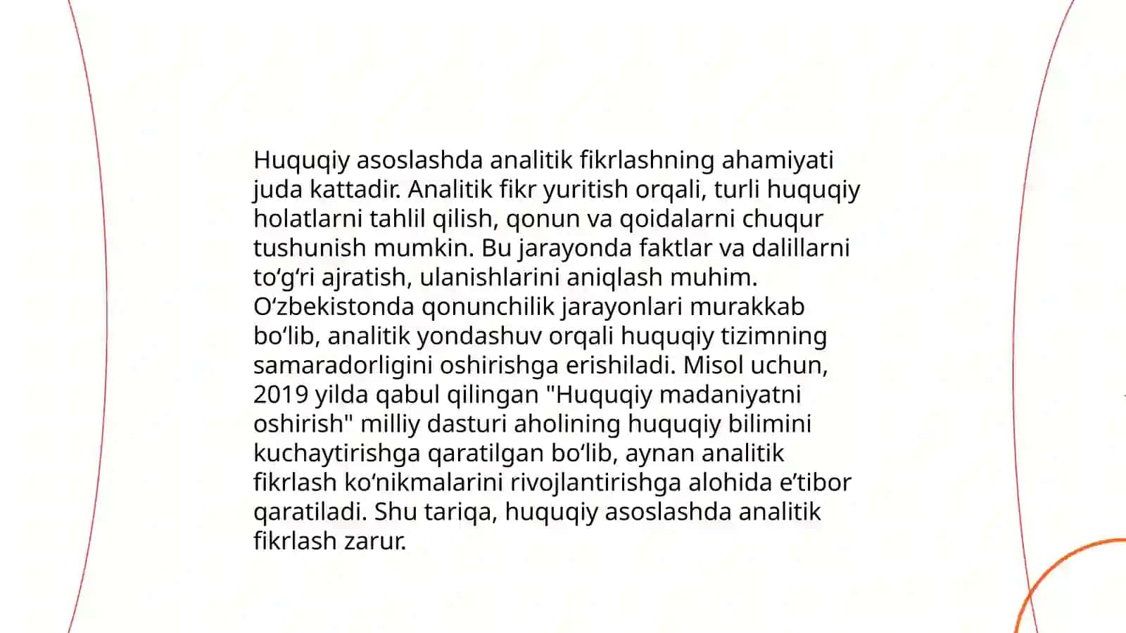 Mantiqiy to'g'ri fikrlash va huquqiy asoslashning yurist faoliyatidagi roli 4