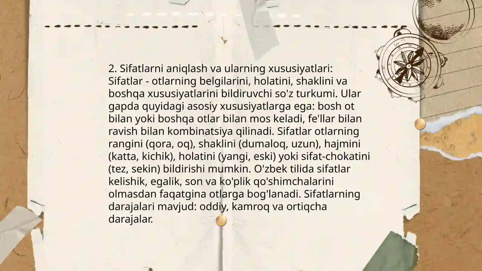 Sifat sòz turkumini òrgatish jarayonida òquvchilar nutqini òstirish 4