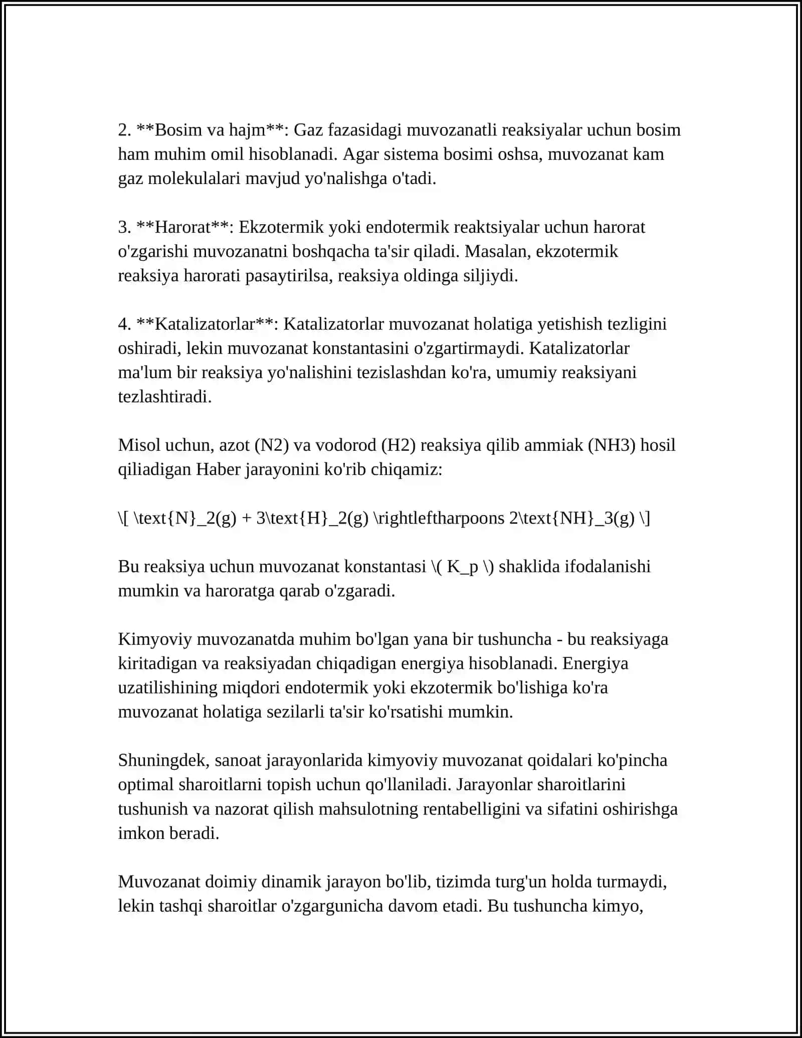 KIMYOVIY MUVOZANAT VA UNING SILJISHI 4