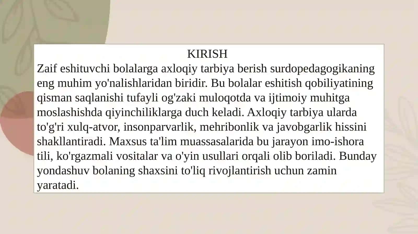 ZAIF ESHITUVCHI BOLALARGA AXLOQIY TARBIYA BERISH METODLARI VA VOSITALARI 4