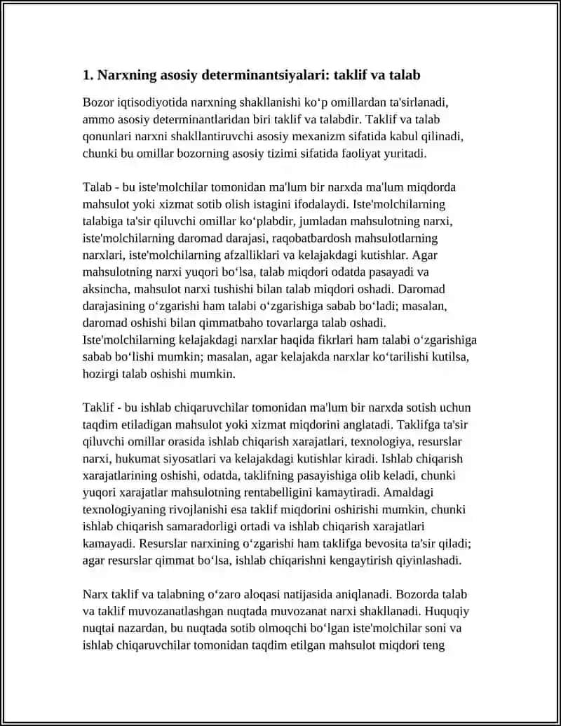 BOZOR IQTISODIYOTIDA NARXNING SHAKILLANISHI 4