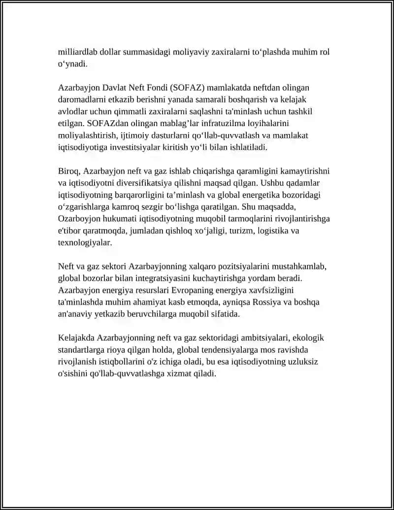 AZARBAYJON IQTISODIYOTI 4