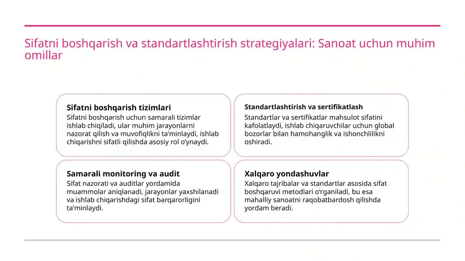 Sanoatda mahsulotlar sifatini oshirish va uning iqtisodiy natijalari 4
