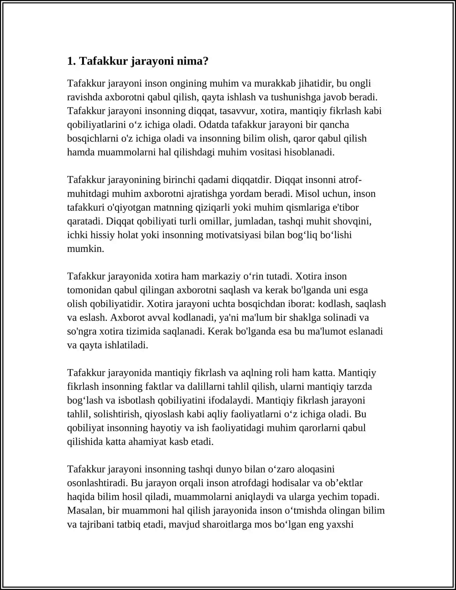 TAFAKKUR JARAYONI VA UNING TURLI KASALLIKLARIDA O'ZGARISHI 4