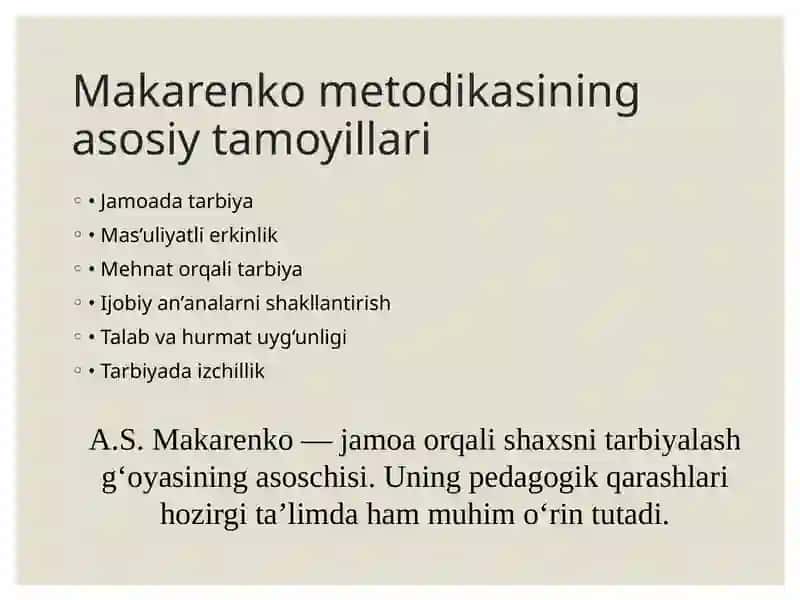 A.S. Makarenko pedagogik metodikasi 4
