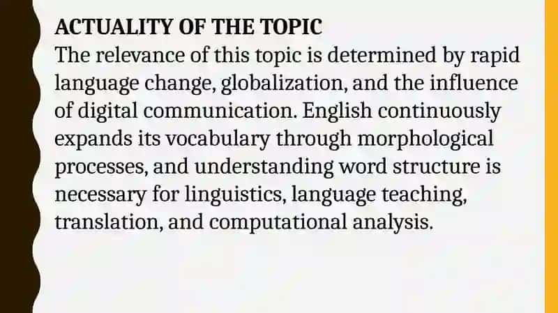 Morphological structure of the word 4