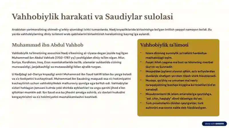 XVI-XVIII asrlarda Arab mamlakatlari 4