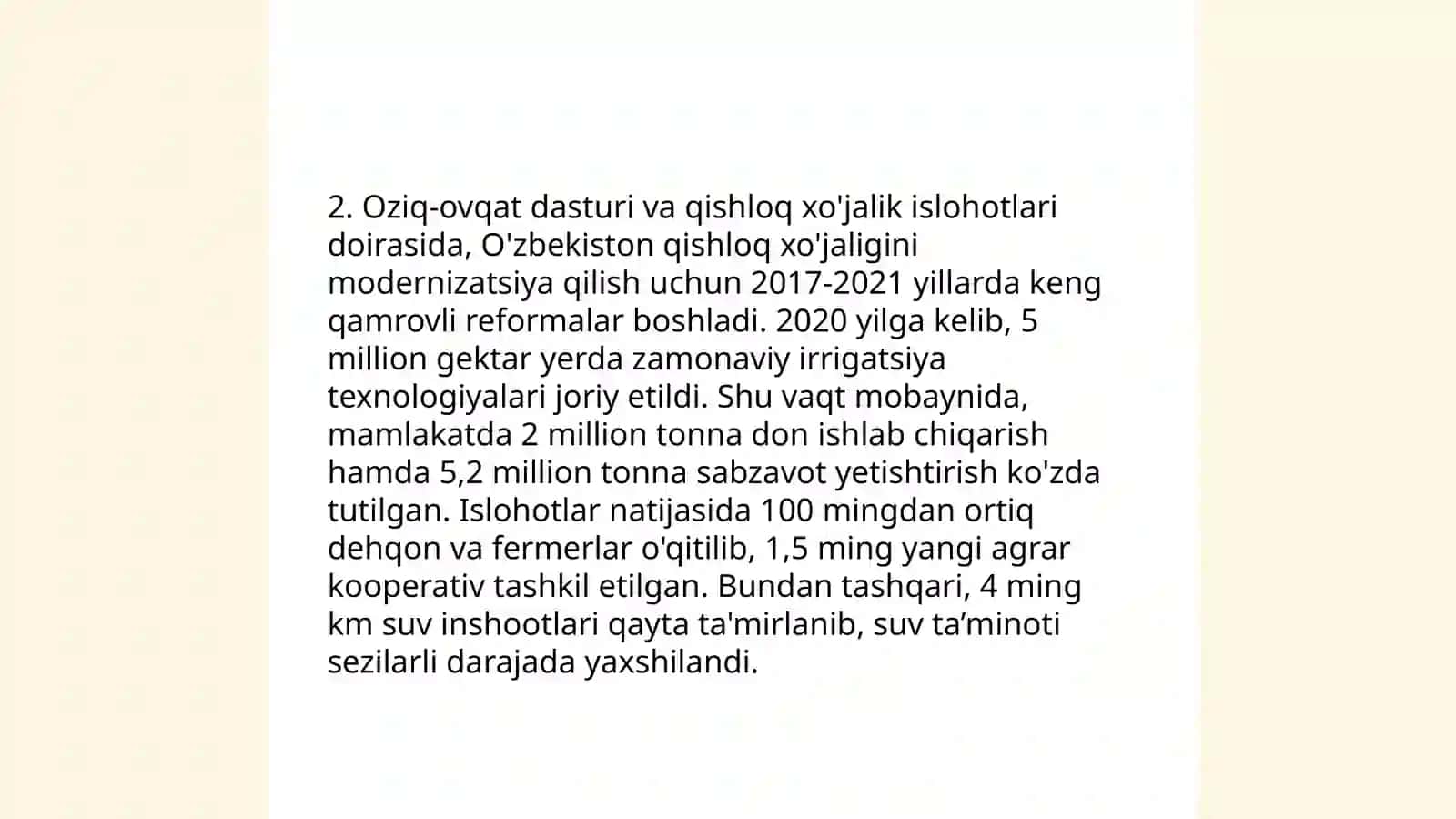 Mustaqil Oʻzbekiston Respublikasida yillarning nomlanishi va amalga oshirilgan islohotlar 4