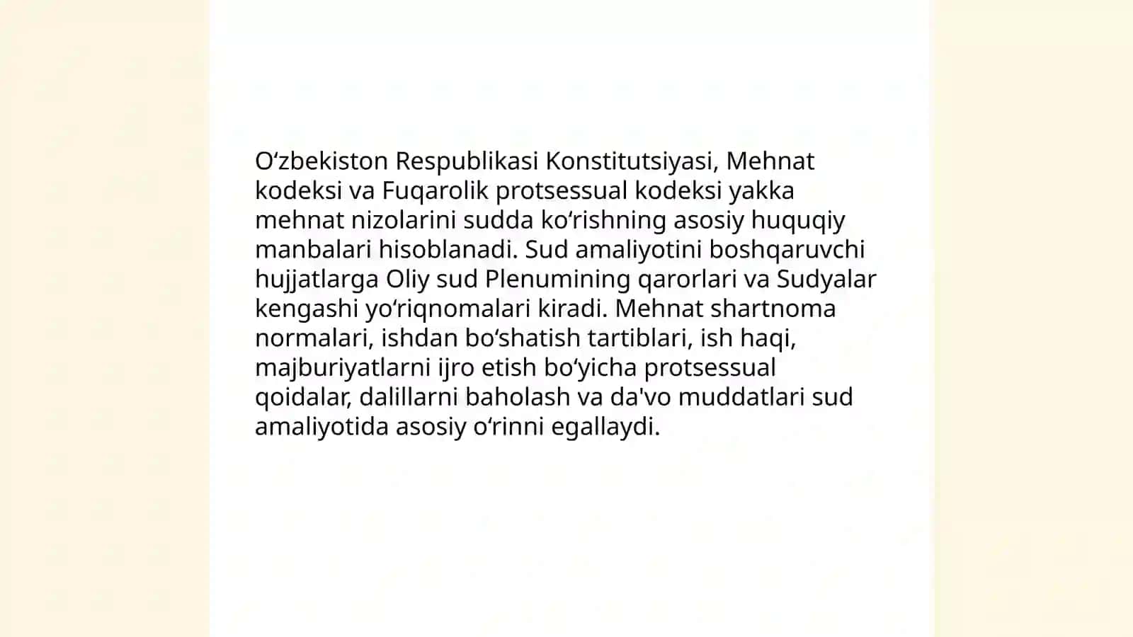 Yakka mehnat nizolarini sudda ko'rish tartibi 4
