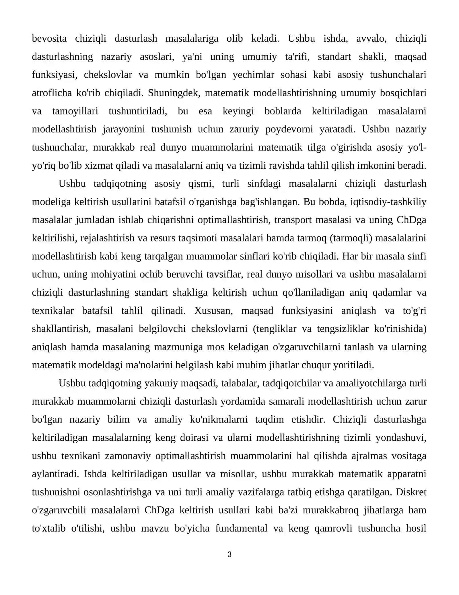 Chiziqli dasturlashga keltiriladigan masallarning matematik modelini qurish. 4