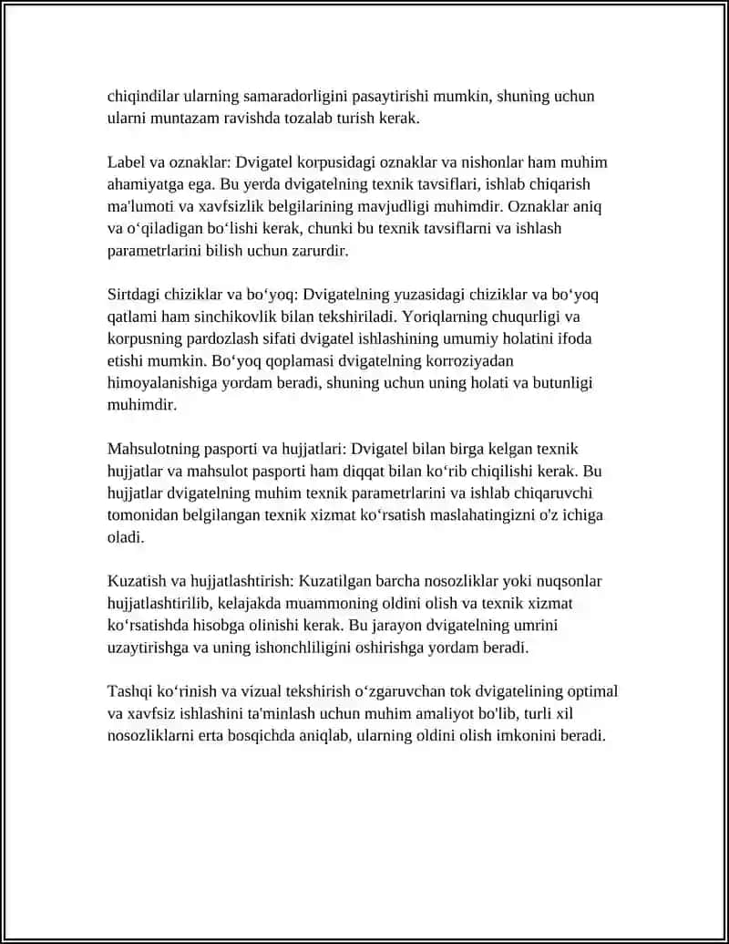 OʻZGARMAS TOK DVIGATELINI TEKSHIRISH 4