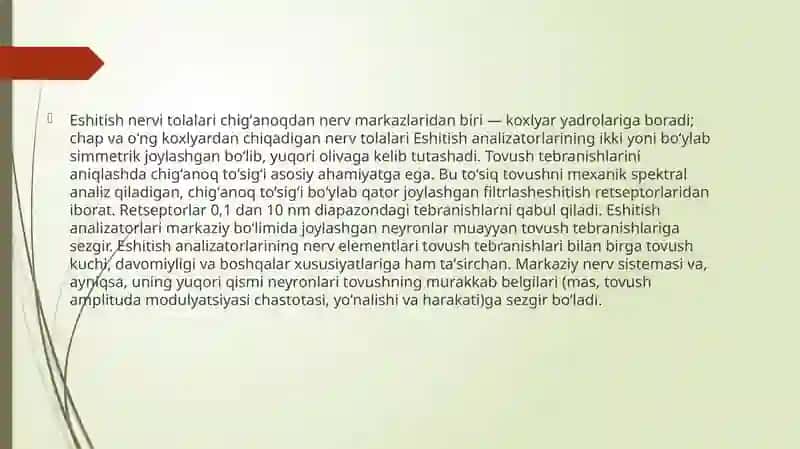 Eshitish analizatorlari 4