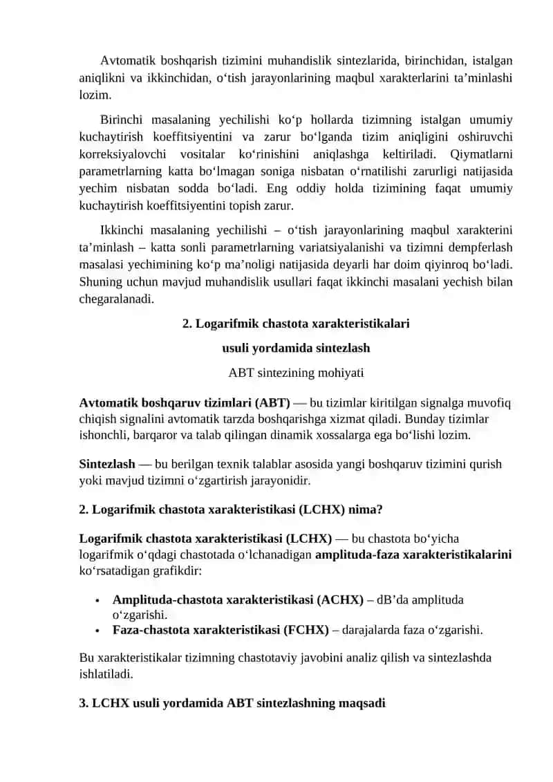 Sintezlash masalasi 4