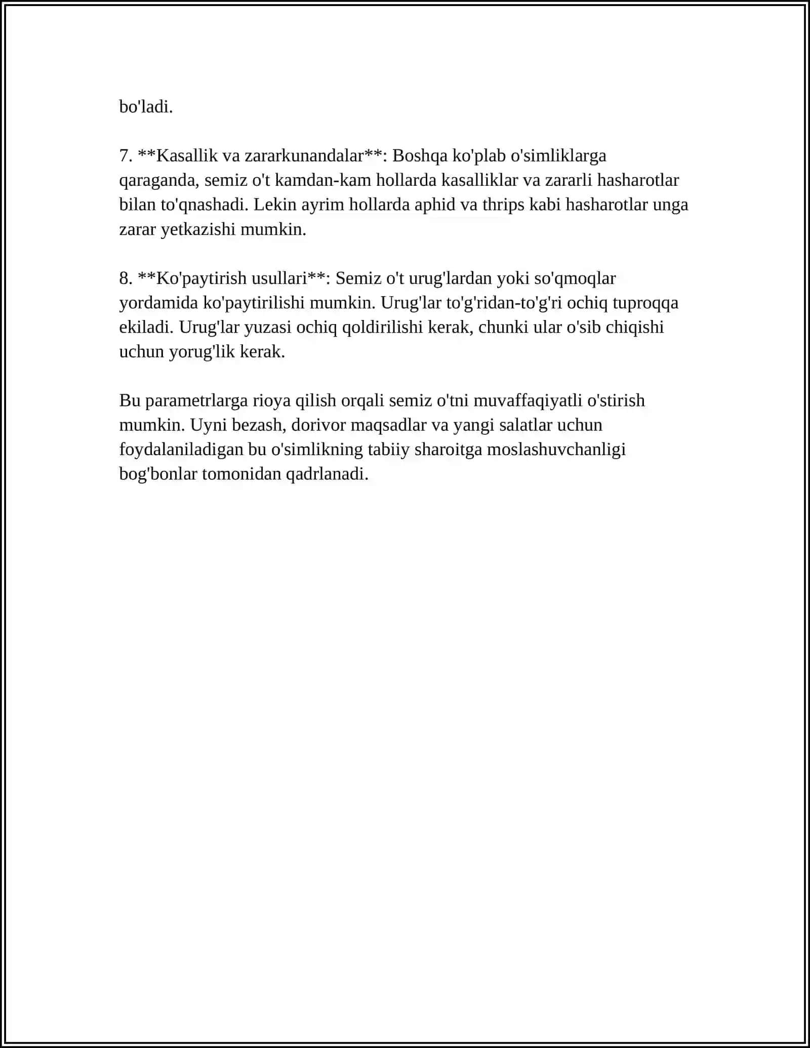 SEMIZ OʻT 4