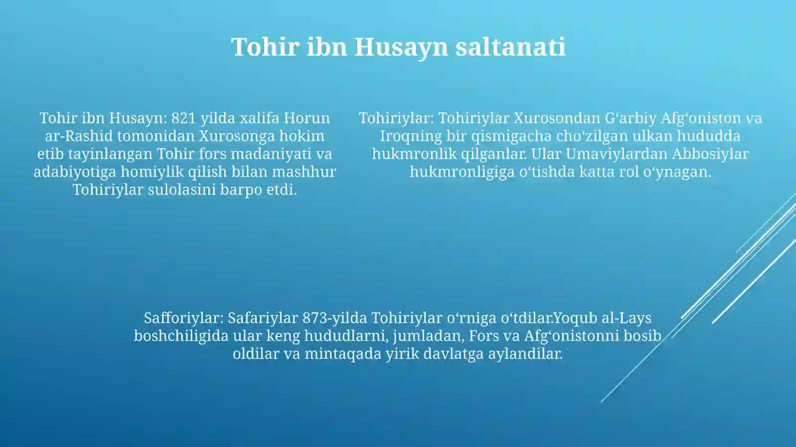 Tohiriylar Va Safforiylar Davlati 4