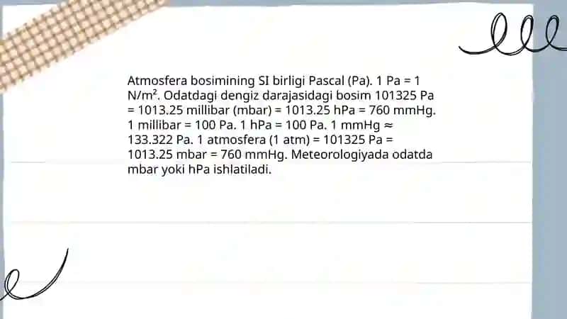 Atmosfera bosimi 4