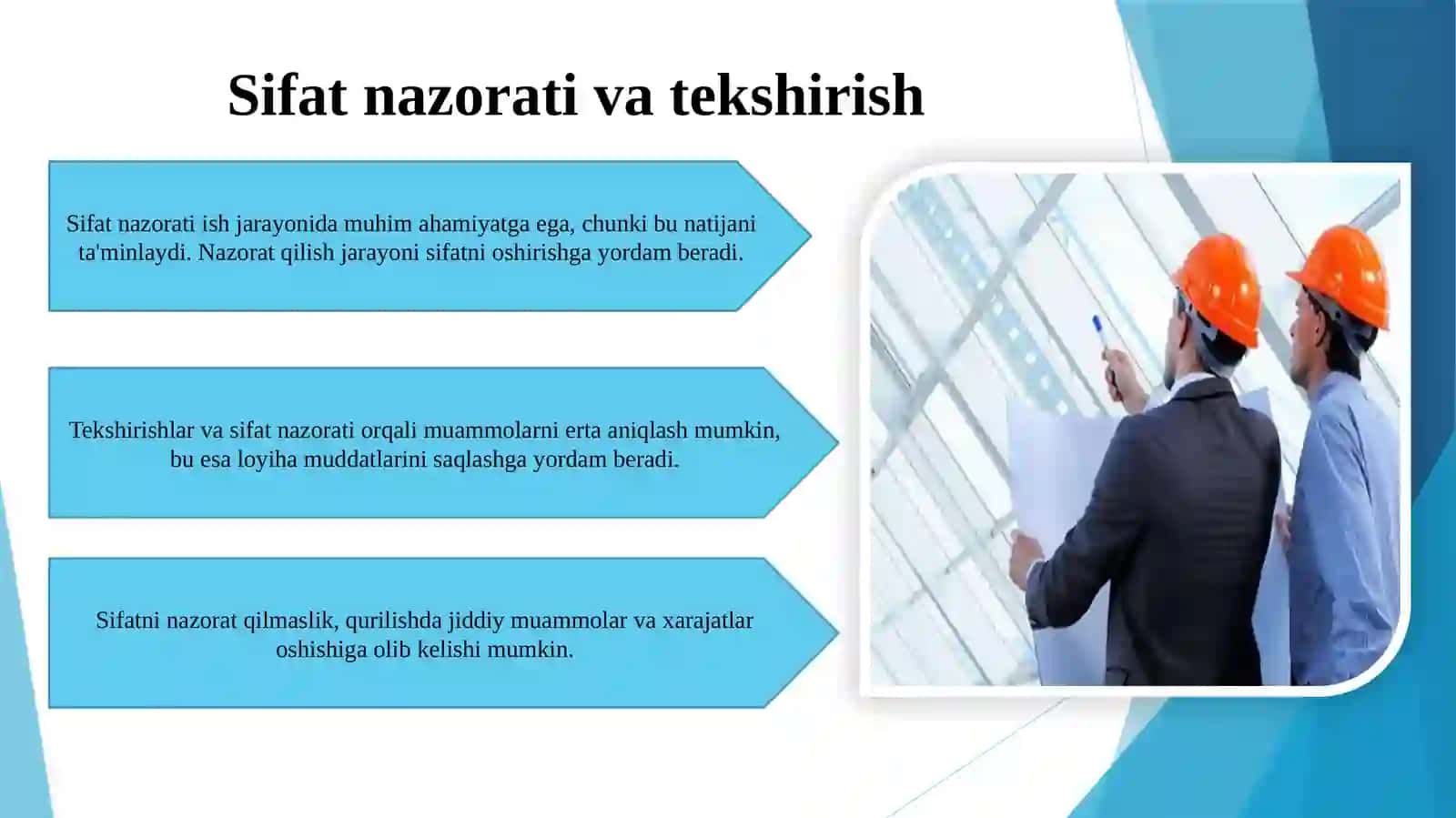 Bosh pudratchining qurilish nazorati bo’yicha funksiyalari 4