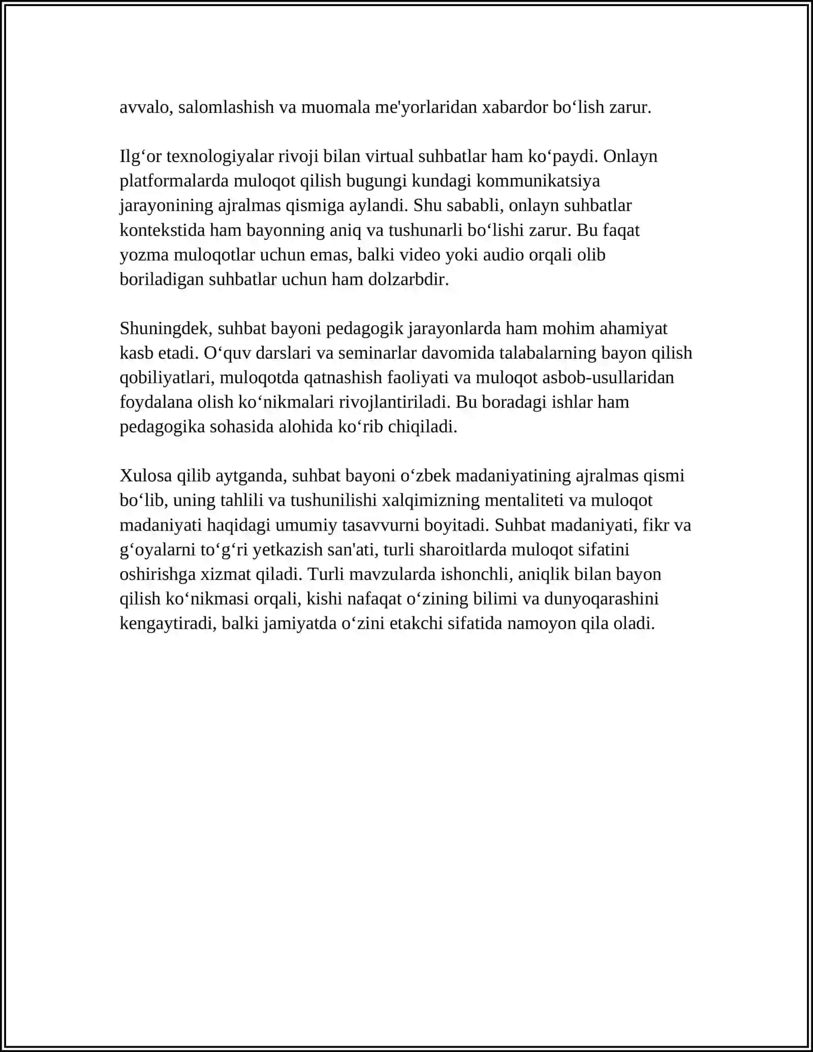SUHBAT BAYONI.O‘QUVCHIGA PEDAGAGIK PSIXOLAGIK TAVFSIFNOMA ILOVA QILASIZ 4
