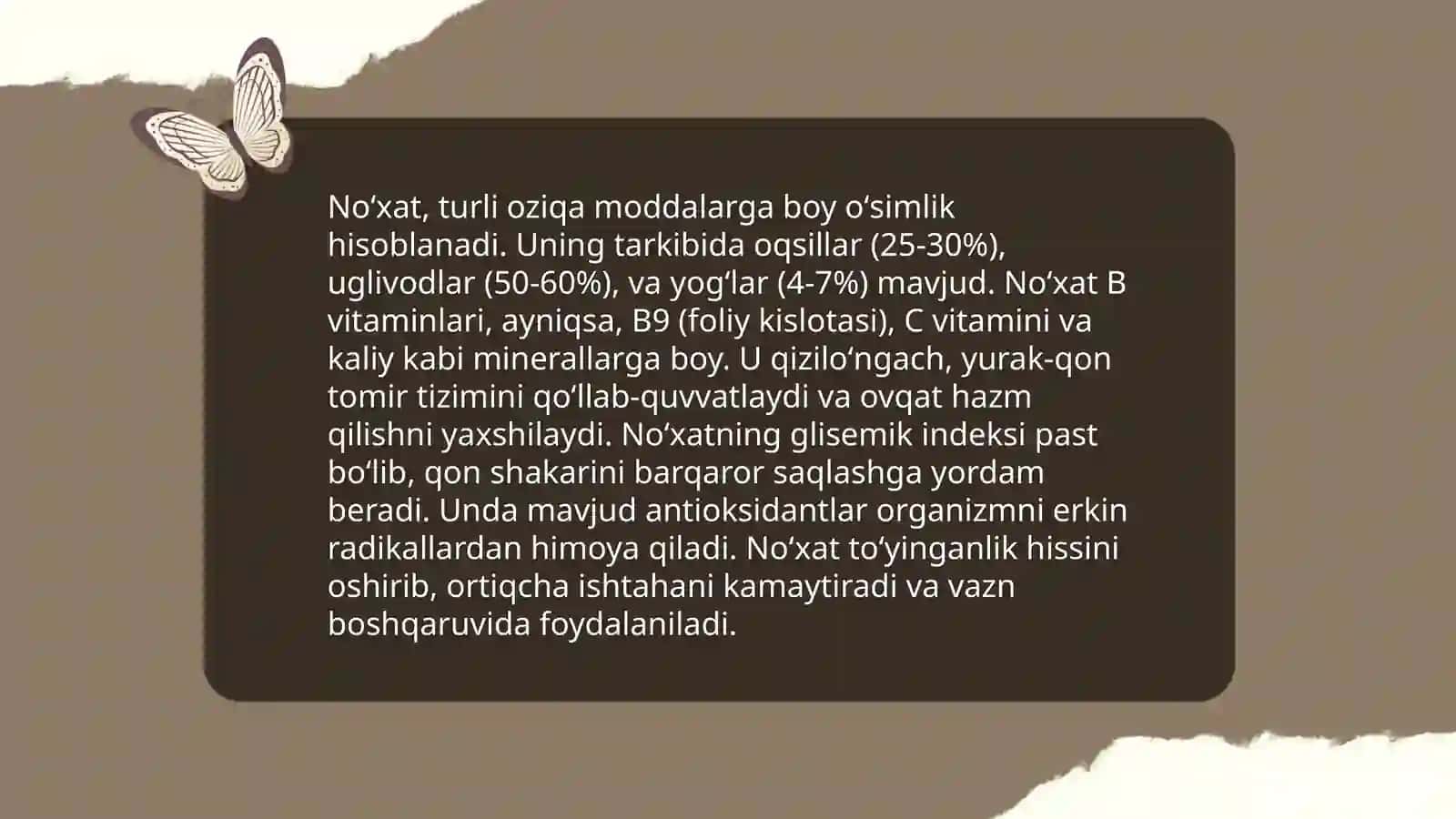 Noʻxat oʻsimligining morfologik-sifat va xoʻjalikda ahamiyati belgilarining irsiylanishi qonunlari 4
