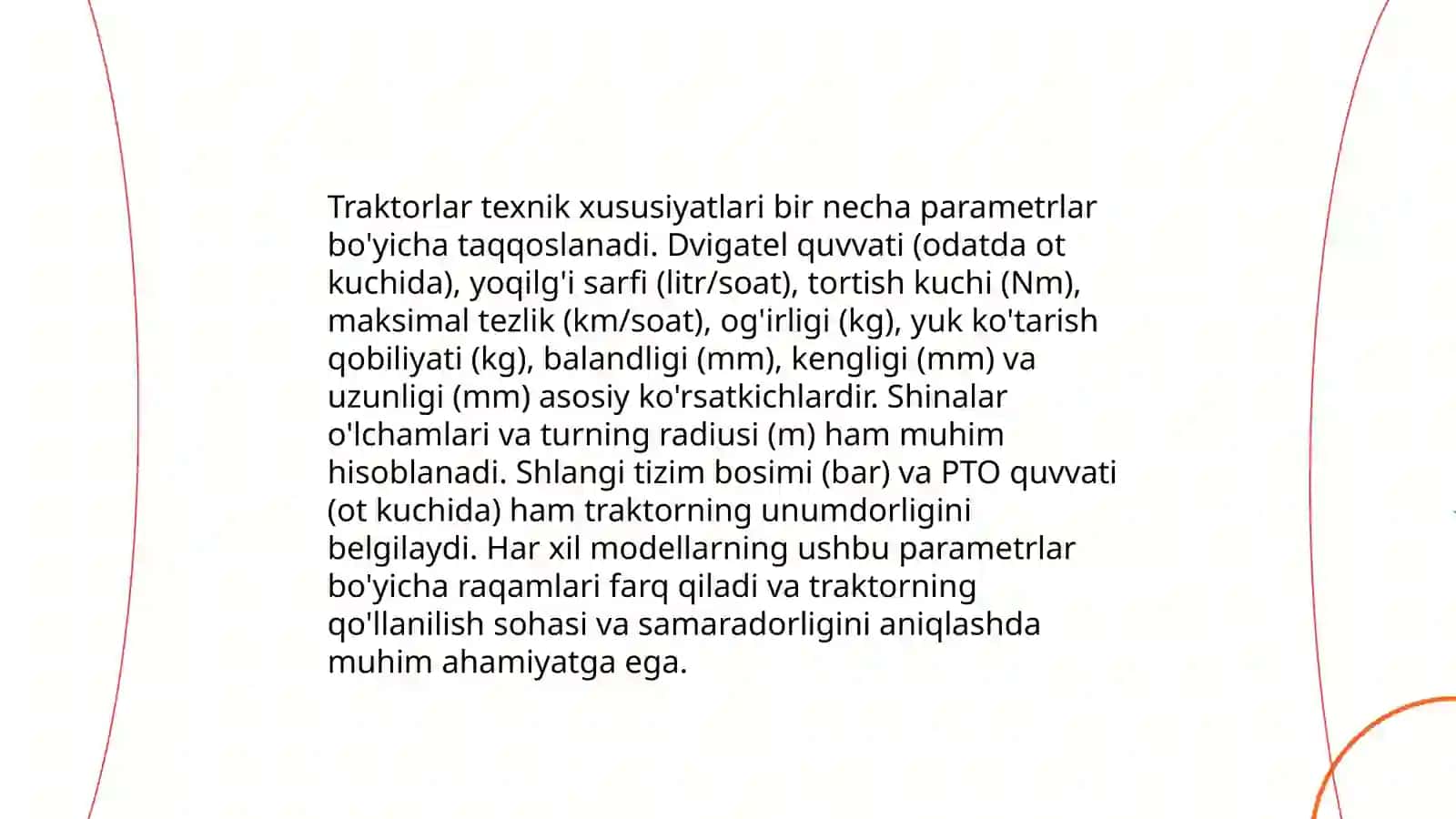 Traktorlar va oʻziyurar mashinalar mavzusida kurs ishi 4