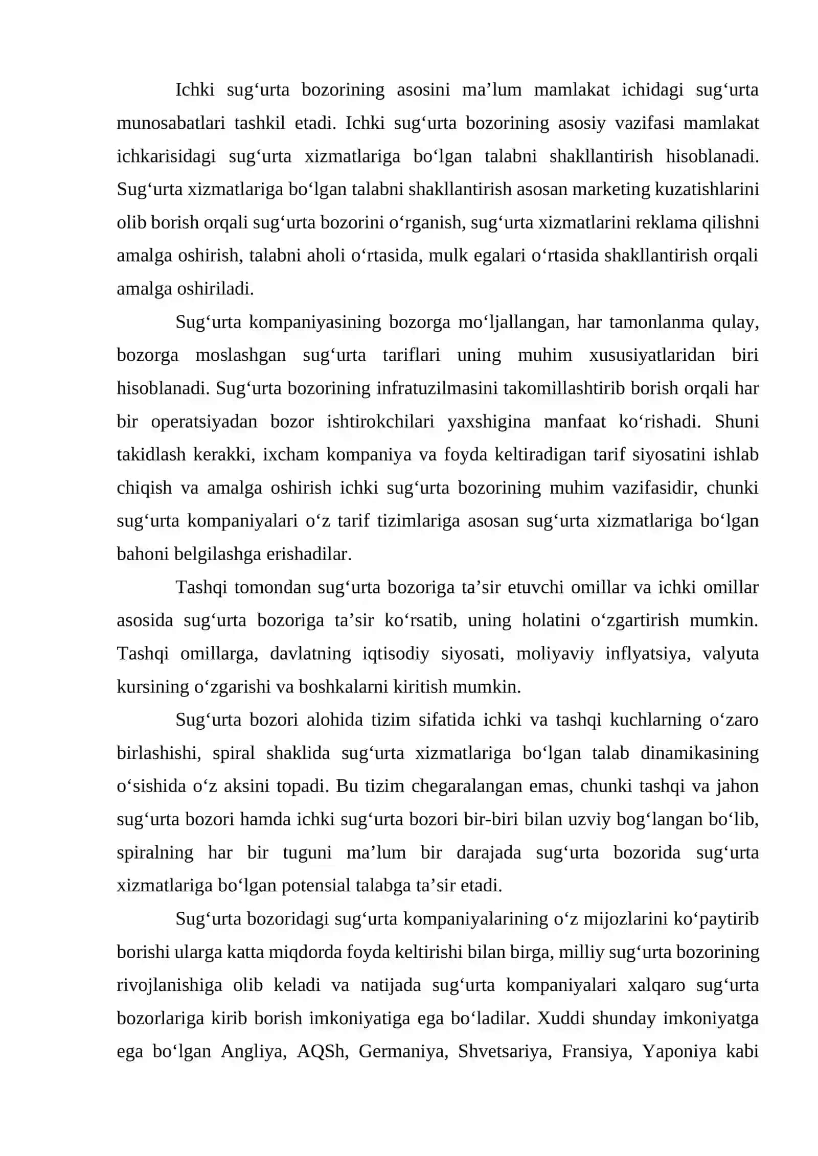 Xalqaro sug’urta va uning mohiyati 4