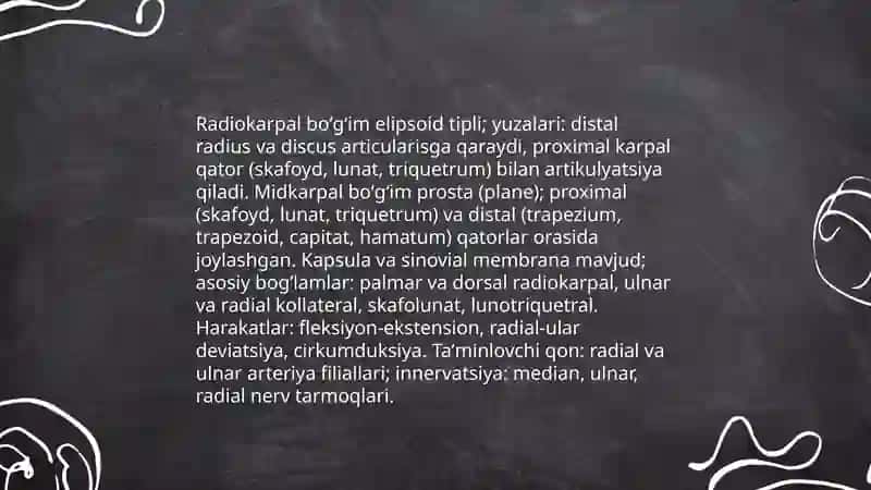 Bilak bilak-kaft usti boʻgʻimi va qoʻlning klinik anatomiyasi 4
