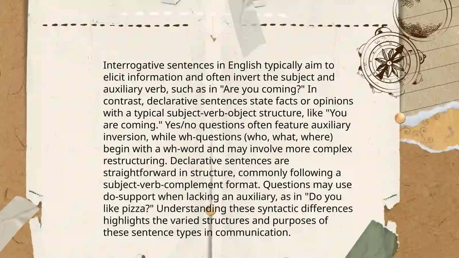 Comparative analysis of syntactic structure 4