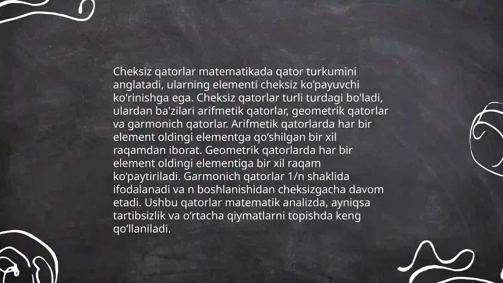 Sonli qatorlar va yaqinlashish 4