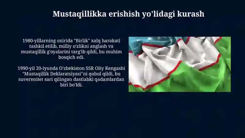 O’zbekiston mustaqilligi va sivilizatsiyasi 4