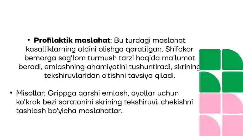 Tibbiyot sohasida maslahat berish va shifokor sirini saqlashning axloqiy va amaliy jihatlari 4