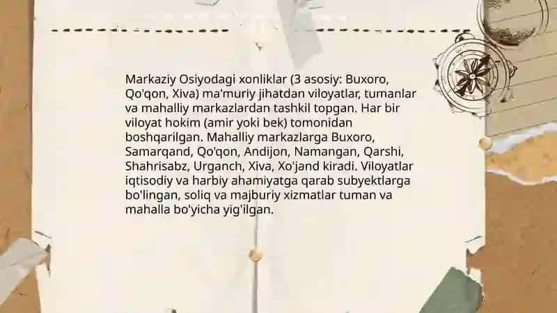 Xonliklar davri tarixiy geografiyasi 4