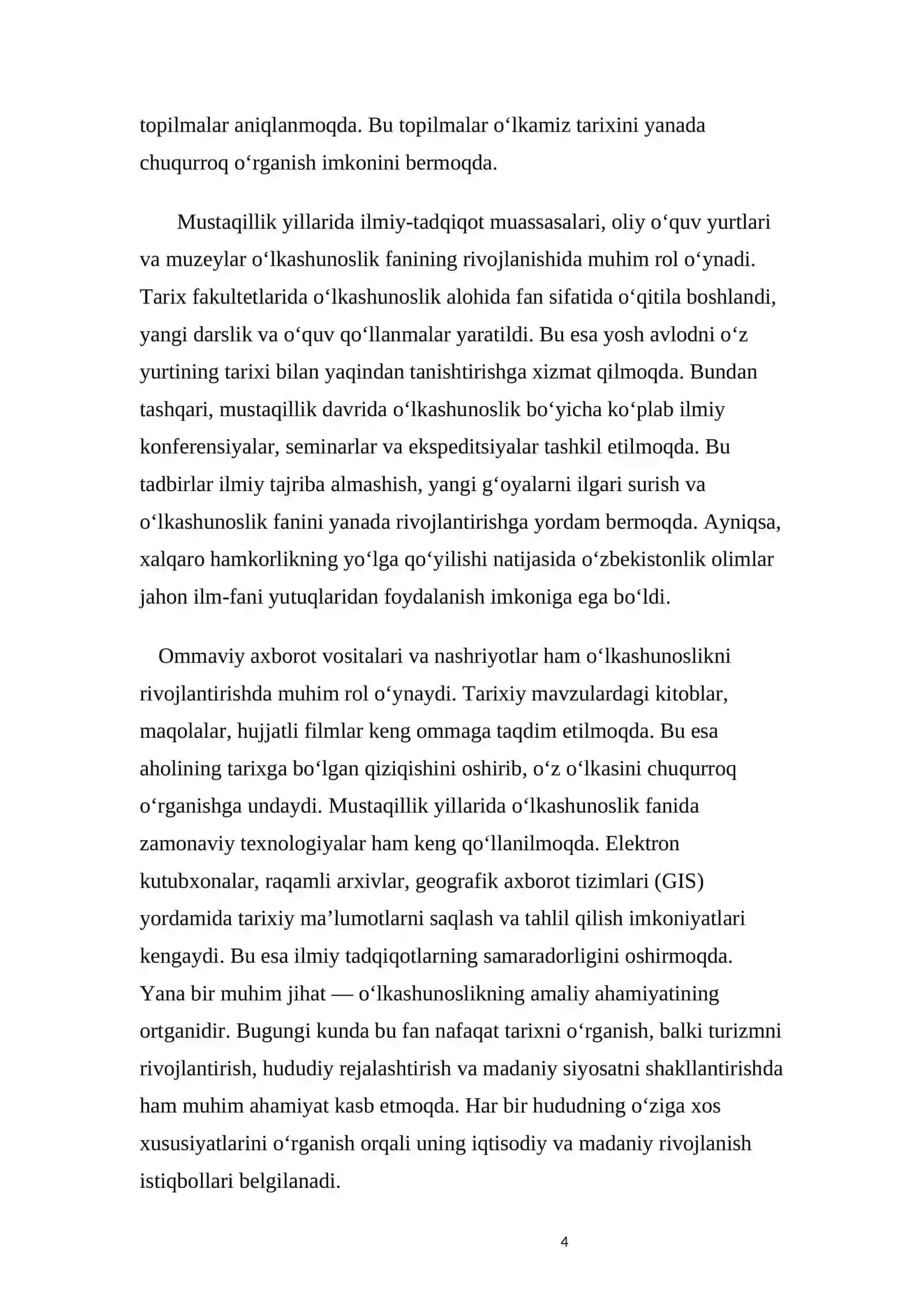Mustaqillik yillarida o‘lkashunoslik 4