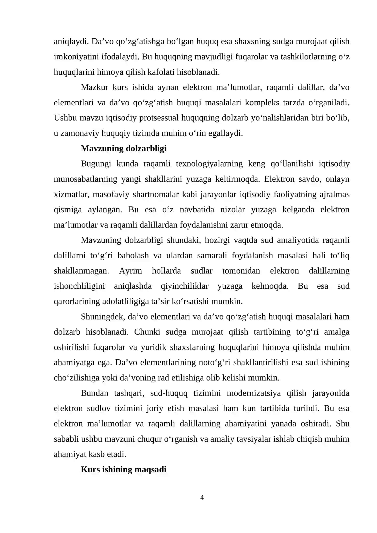 Elektron maʼlumotlar va daʼvo elementlari 4