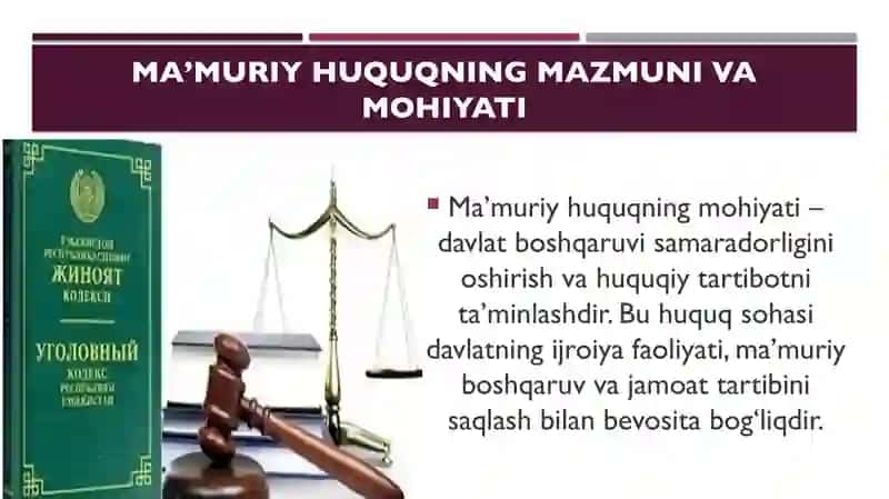 Ma’muriy huquq normalar va munosabatlar 4