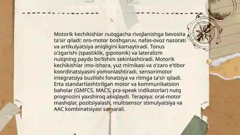Bolalar serebral falajligiga ega bolalarda nutqgacha bo'lgan rivojlanishining tashxis qilish 4