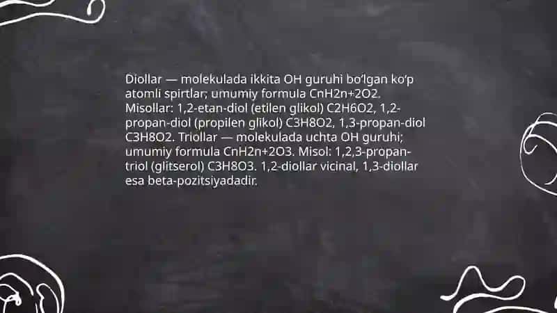 Ko’p atomli spirtlar 4