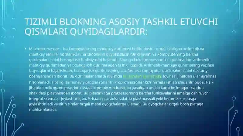 TIZIMLI BLOKNING TASHKIL ETUVCHILARI 4