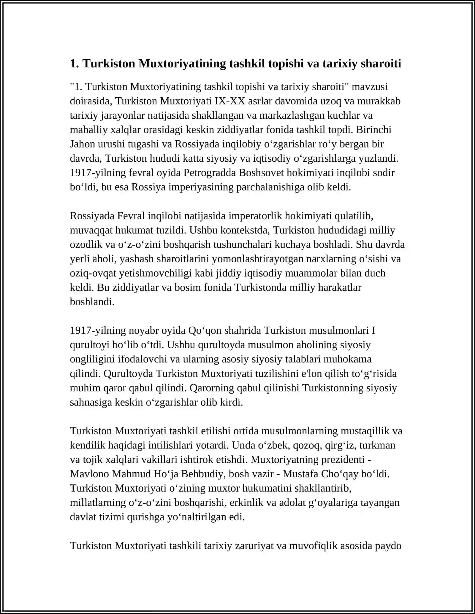 Turkiston Muxtoriyati 4