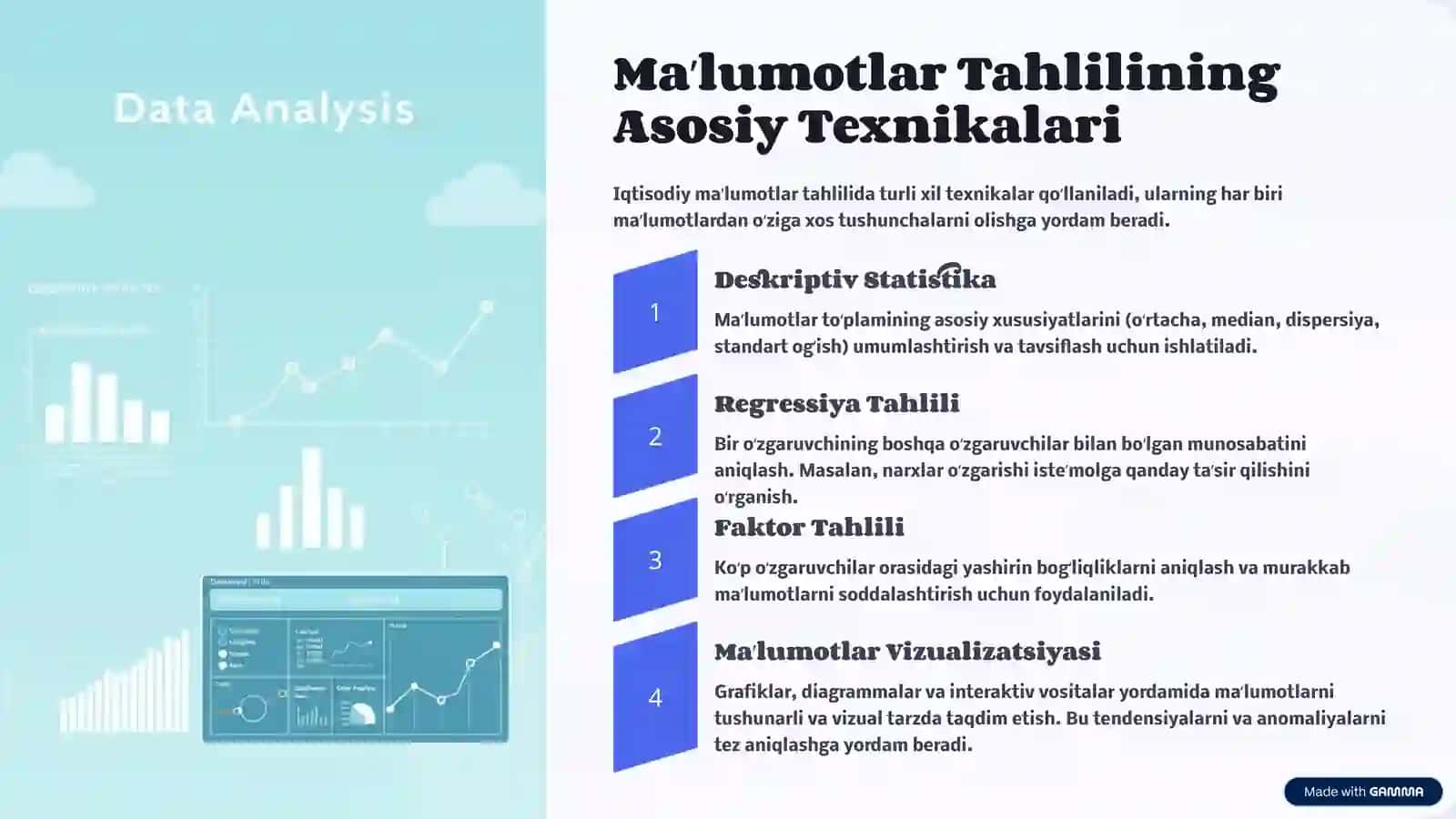 Iqtisodiyotda Maʼlumotlar Tahlili Faniga Kirish 4
