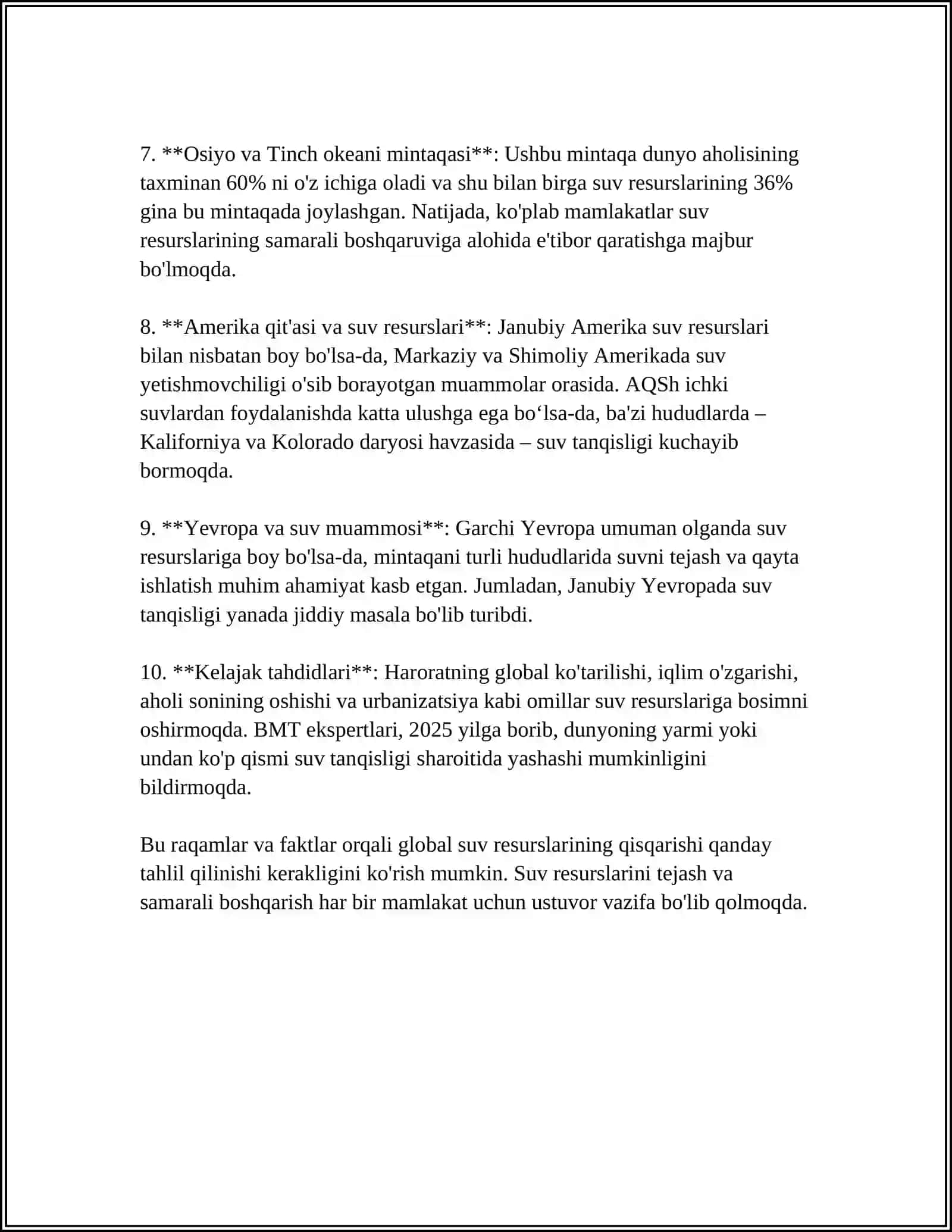 SUVNING IFLOSLANISHIDAN KELIB CHIQADIGAN IQTISODIY ZARAR 4