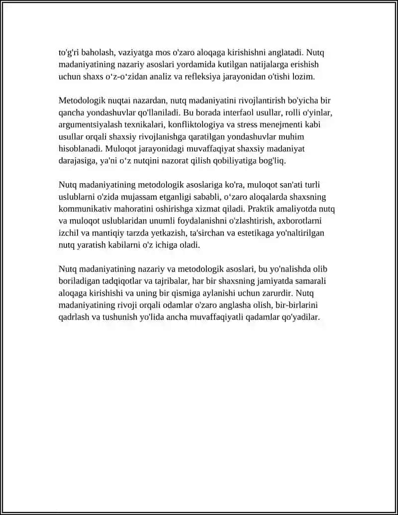 NUTQ MADANIYATIGA DOIR ILMIY MAQOLA YOZIB BER 4