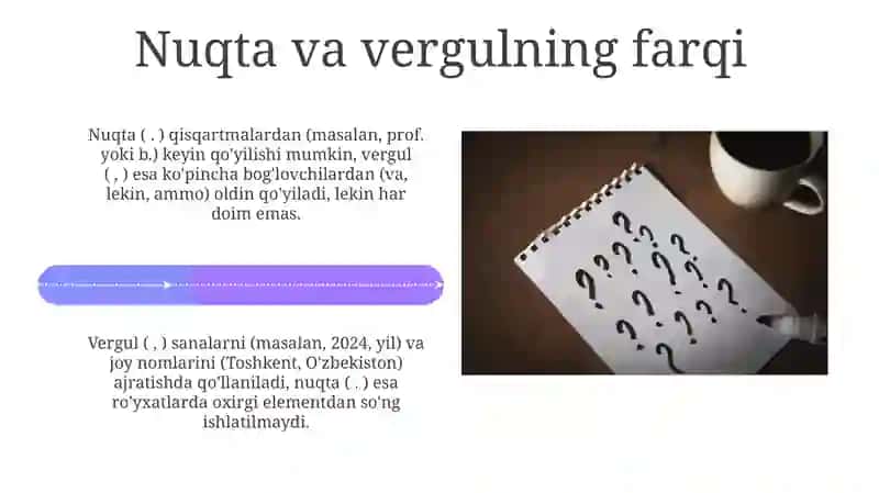Nuqta va Vergul: Umumiy Xatolar va Maslahatlar 4