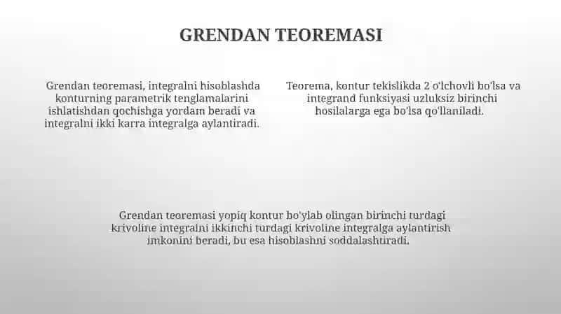 Birinchi va Ikkinchi Turdagi Chiziqli Integrallar 4