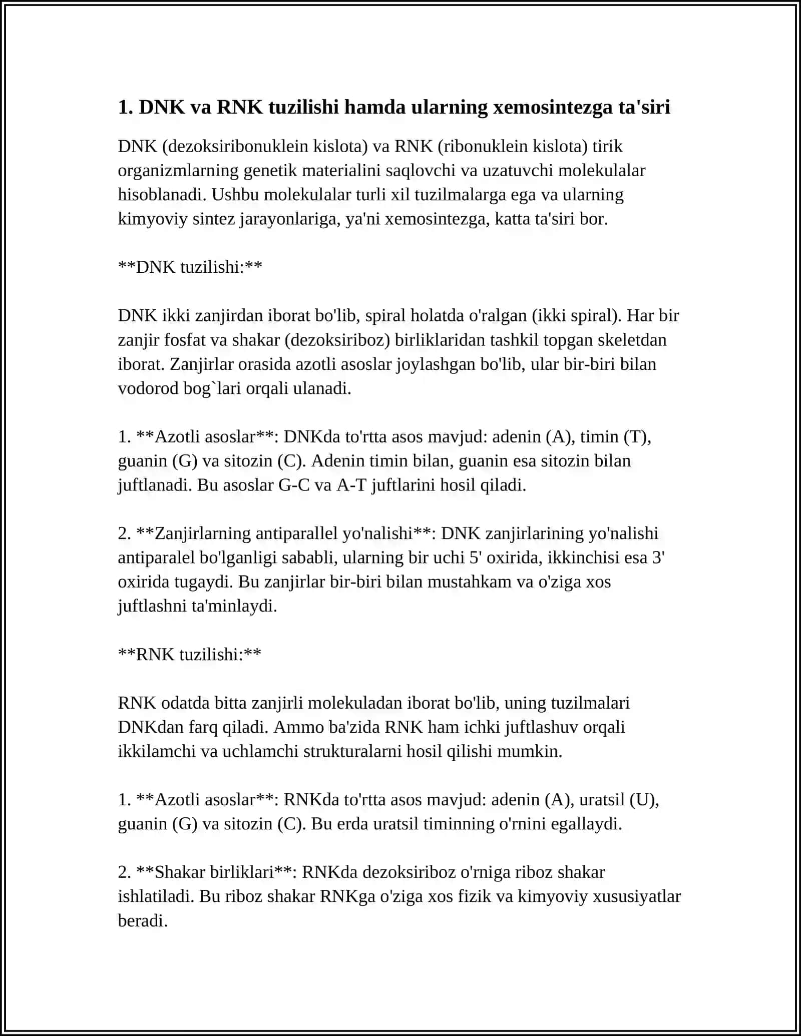 UMUMIY GENETIKA XEMOSINTEZ VA OʻZGARUVCHANLIK 4