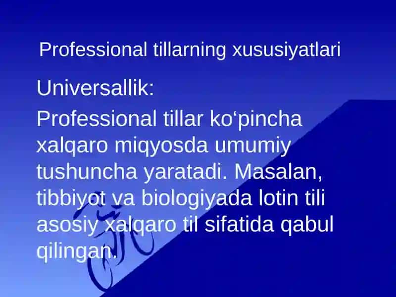 Professional tillar va ulaming milliy tilda asosiy xususiyatlari va Ibn Sino Yevropa olimlari talqinida 4