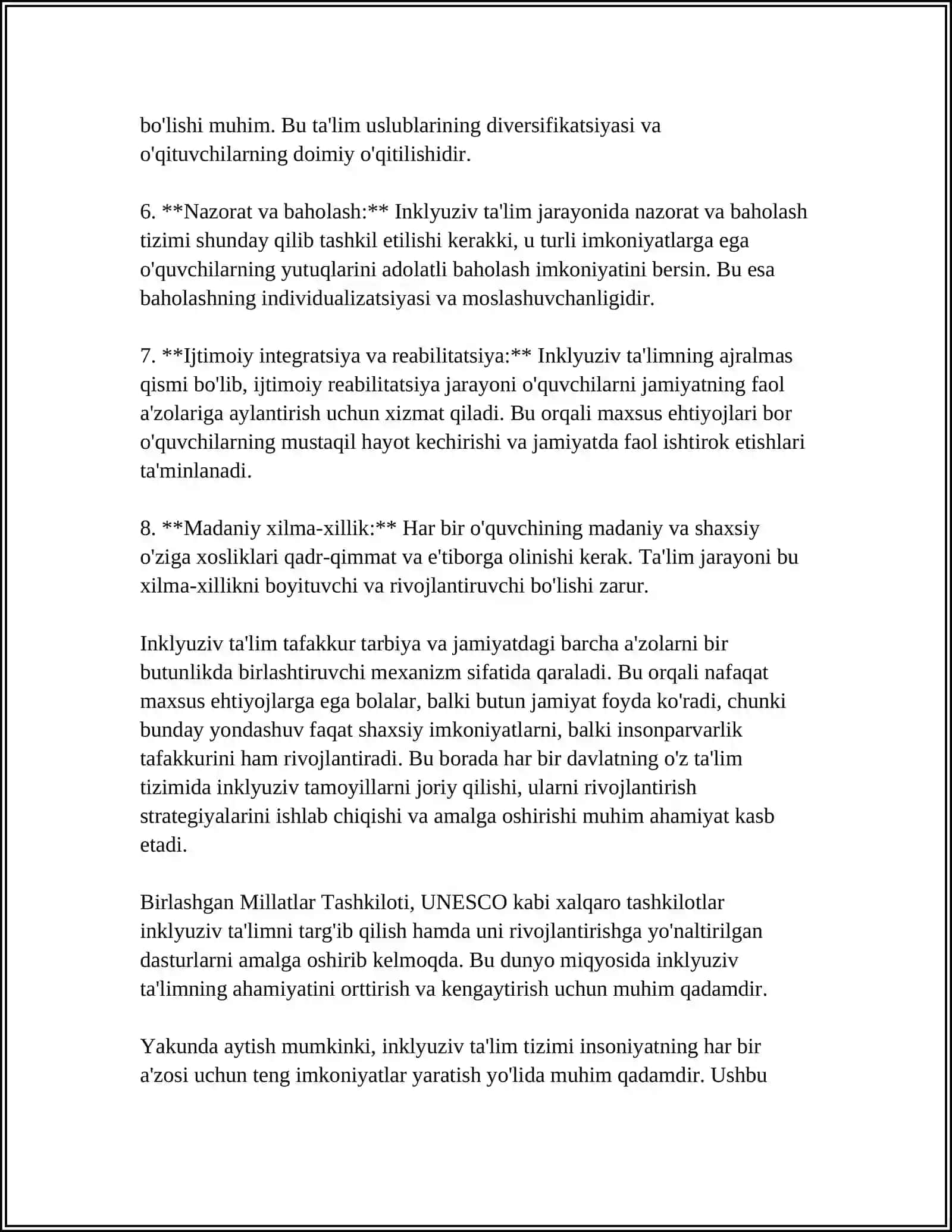 INKLYUZIV TALIMNING MOHIYATI INTEGRATSION TALIM VA IJTIMOIY REABILITASIYA 4
